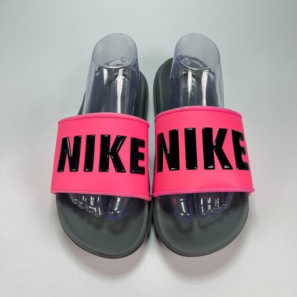 Nike Offcourt Slide Black Pink Comfort Slip On Sandal BQ4632-604 Women's Size 10 - Picture 3 of 9